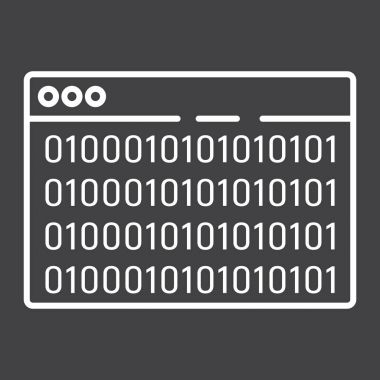 Özel kodlama satır simgesi, seo ve geliştirme