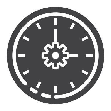 Zaman yönetimi glif simgesini, seo ve geliştirme