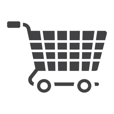 E-ticaret çözümleri glylph simgesi, geliştirme