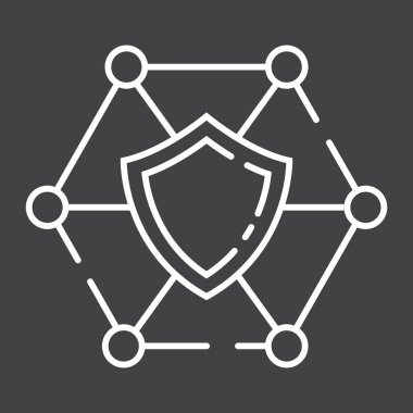 Ağ koruma satırı simgesi, seo ve geliştirme