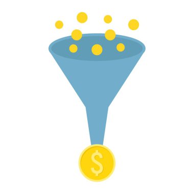 Dönüşüm oranı düz simgesi, seo ve geliştirme