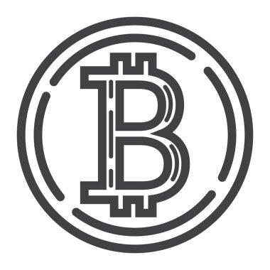 Bitcoin para satırı simgesi, iş ve Finans