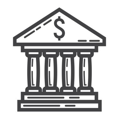 Bina satırı simgesi, iş ve Finans banka