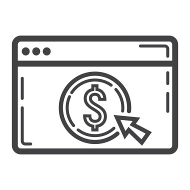 Online Bankacılık satırı simgesi, iş ve Finans