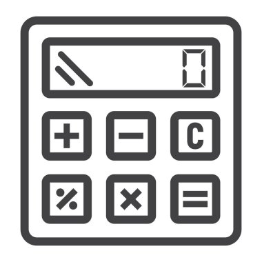 Satırı simgesi, iş ve hesap makinesi hesaplamak