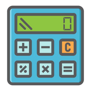 Renkli satırı simgesi, iş hesap makinesi hesaplamak