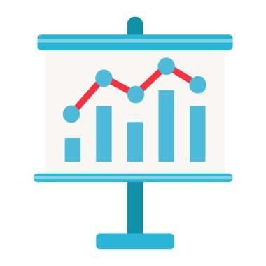 Grafik düz simgesi gemide büyüyen iş
