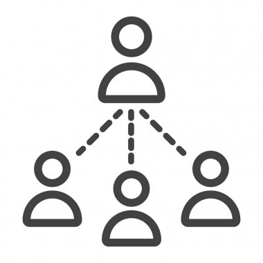 Sosyal pazarlama ağı satırı simgesi, iş