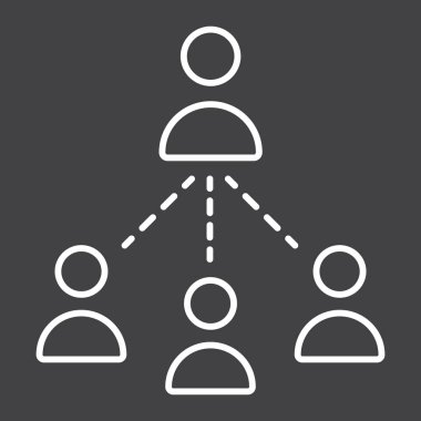 Sosyal pazarlama ağı satırı simgesi, iş