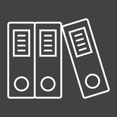 Simgesi, iş ve klasör bağlayıcı çizgi