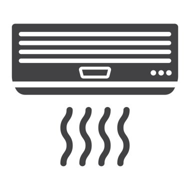 Klima havalandırma katı simgesi, elektrik ve cihaz