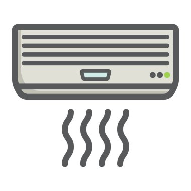 Klima renkli satırı simgesi, elektrik