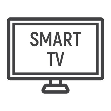 Akıllı TV satırı simgesi, ev ve cihaz