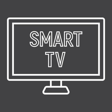 Akıllı TV satırı simgesi, ev ve cihaz