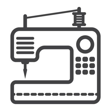 Dikiş makinesi satırı simgesi, ev ve cihaz