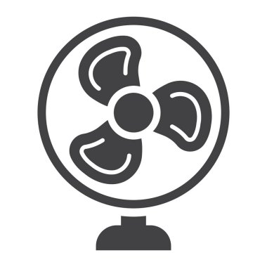 Tablo Fan katı simgesi, ev ve cihaz