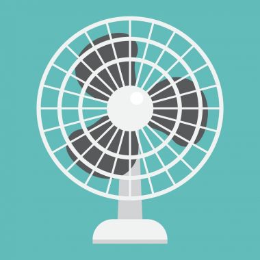 Tablo Fan düz simgesi, ev ve cihaz
