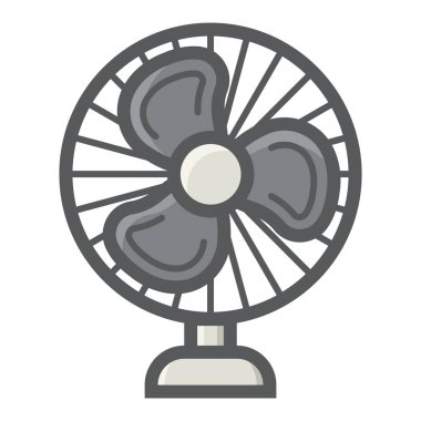 Tablo Fan renkli satırı simgesi, ev aleti