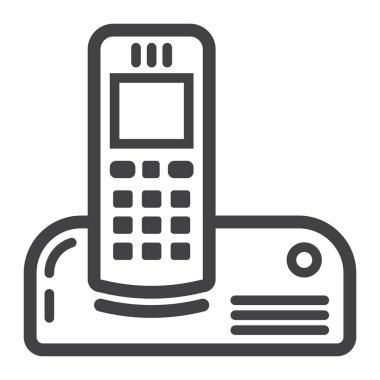 Kablosuz telefon satırı simgesi, ev aleti