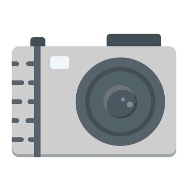 Kamera düz simgesi, fotoğraf ve yakalama