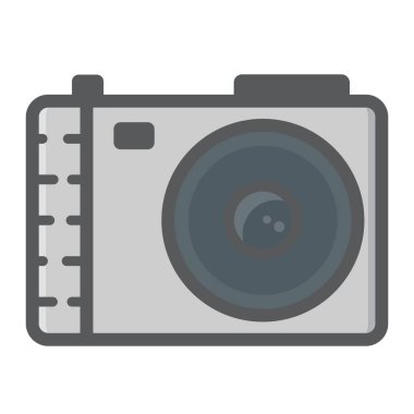 Kamera renkli çizgi simgesi, fotoğraf ve yakalama