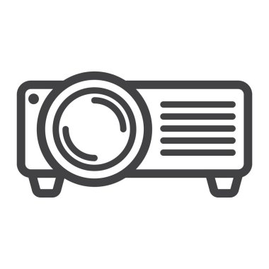 Projektör satırı simgesi, sunum ve Toplantı