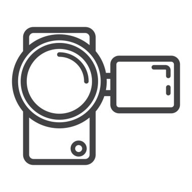 Video kamera satırı simgesi, aygıt ve elektronik