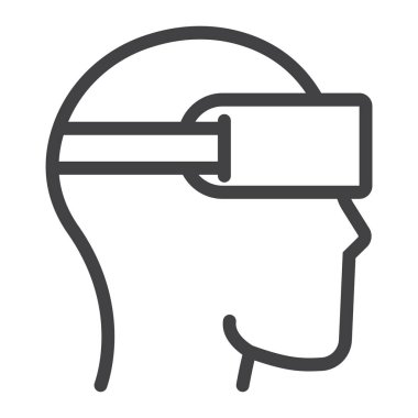 Sanal gerçeklik gözlük simgesi, oyun çizgi