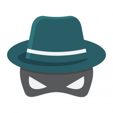 Casus düz simgesi, gizli ve Ajan