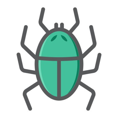 Virüs renkli satırı simgesi, enfeksiyon ve güvenlik