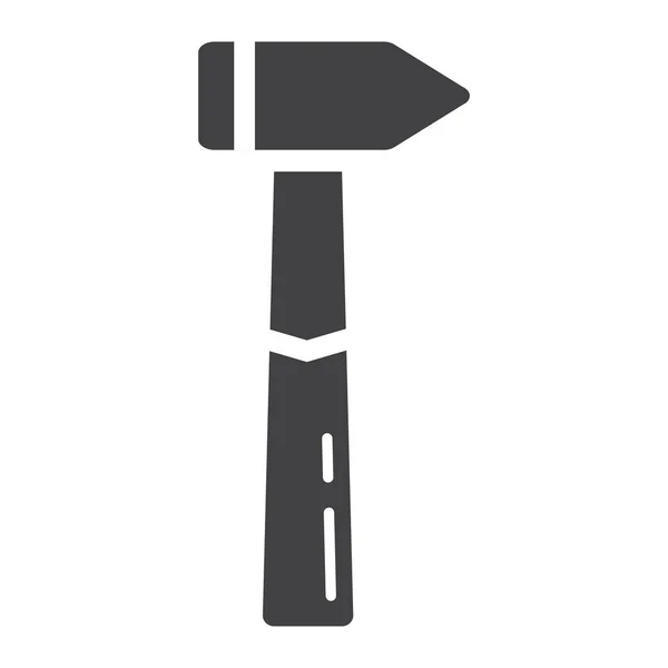 Icône glyphe marteau, construire et réparer, signe d'outil — Image vectorielle