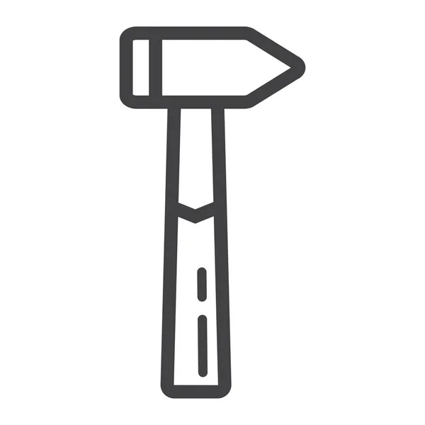Hammer ikon, bygga och reparation, verktyg tecken — Stock vektor