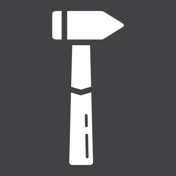Hammer glyph ikon, bygga och reparation, verktyg tecken — Stock vektor