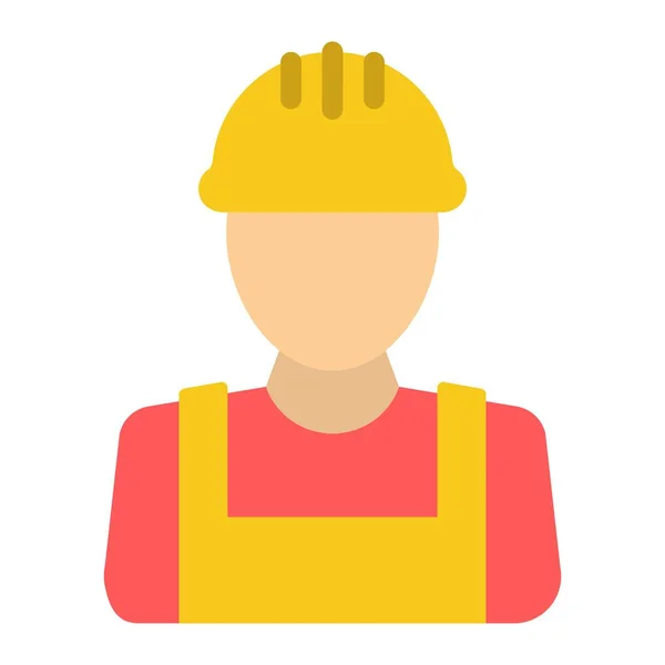 Builder flat icon, build and repair, construction — Stock Vector