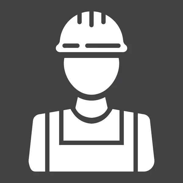 Builder glifów ikona, kompilacji i naprawy, budownictwo — Wektor stockowy