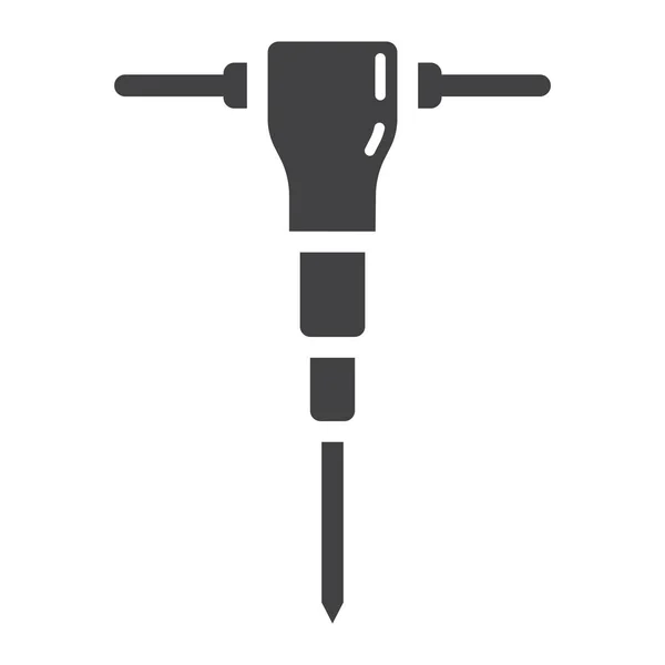 Construction jackhammer glyph icon, build repair — Stock Vector