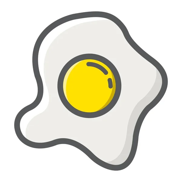 Αυγά ομελέτα γεμάτο εικονίδιο διάρθρωσης, τροφίμων και ποτών — Διανυσματικό Αρχείο