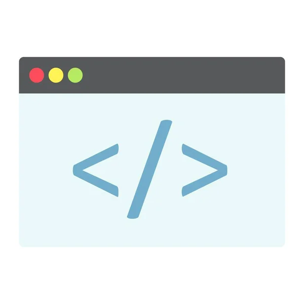 Custom coding flat icon, seo and development — Stock Vector