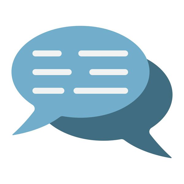Speech bubbles flat icon, seo and development