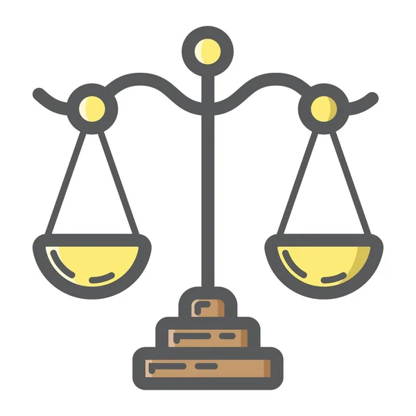 Balance remplie icône de contour, les entreprises et les finances — Image vectorielle