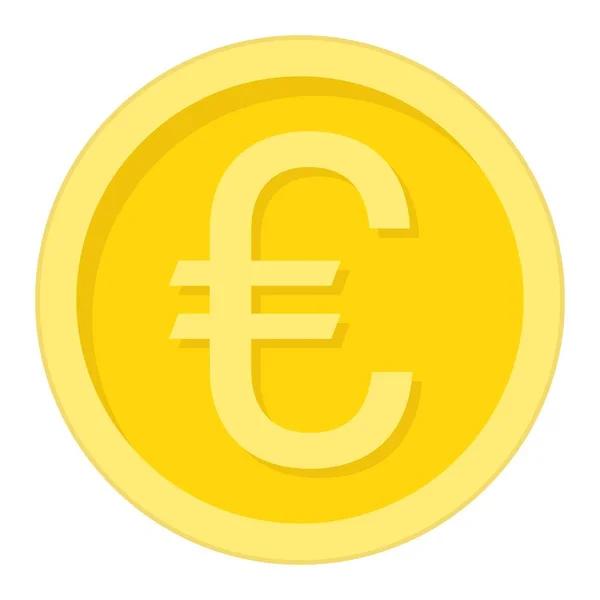 Moeda euro flat icon, business and finance, money — Vetor de Stock