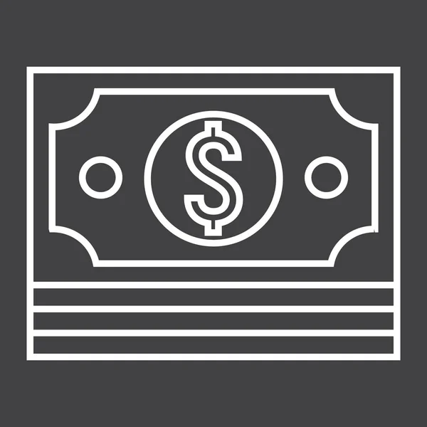 Pacote de ícone da linha de dinheiro, negócios e finanças — Vetor de Stock
