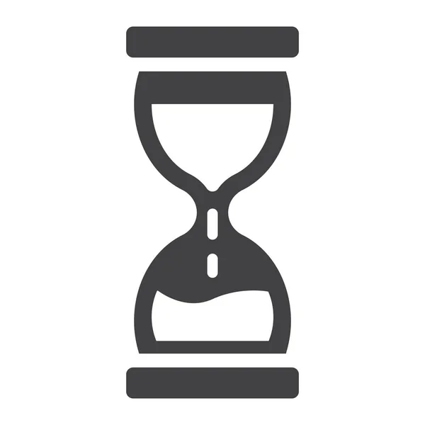Icono sólido reloj de arena, negocio y plazo — Archivo Imágenes Vectoriales