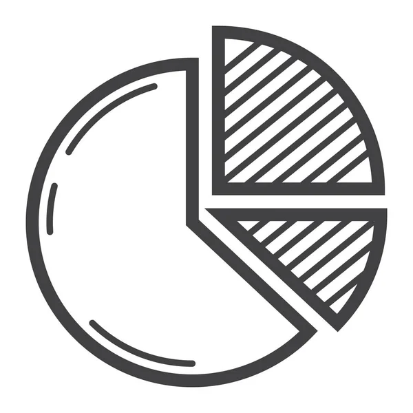 Pie Chart icono de línea, negocio y diagrama — Vector de stock
