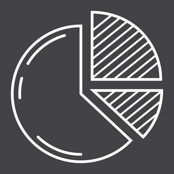Pie chart line icon, business und diagramm — Stockvektor