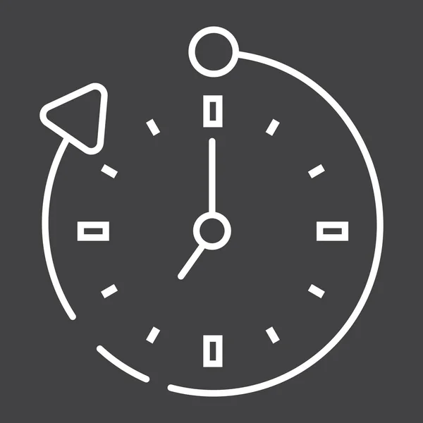 Icono de línea de tiempo extra, negocio y reloj , — Vector de stock