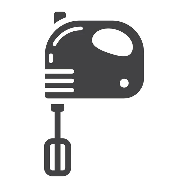 Hand mixer solid icon, household and appliance — Stock Vector