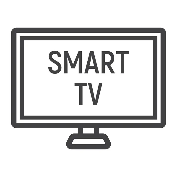 Значок линейки Smart TV, домашнее и домашнее оборудование — стоковый вектор