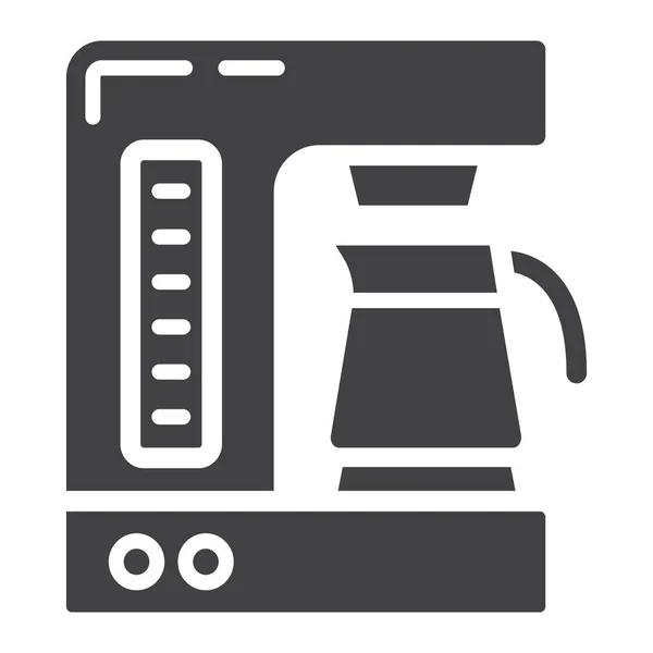 Kaffebryggare solid ikon, kök och apparaten — Stock vektor