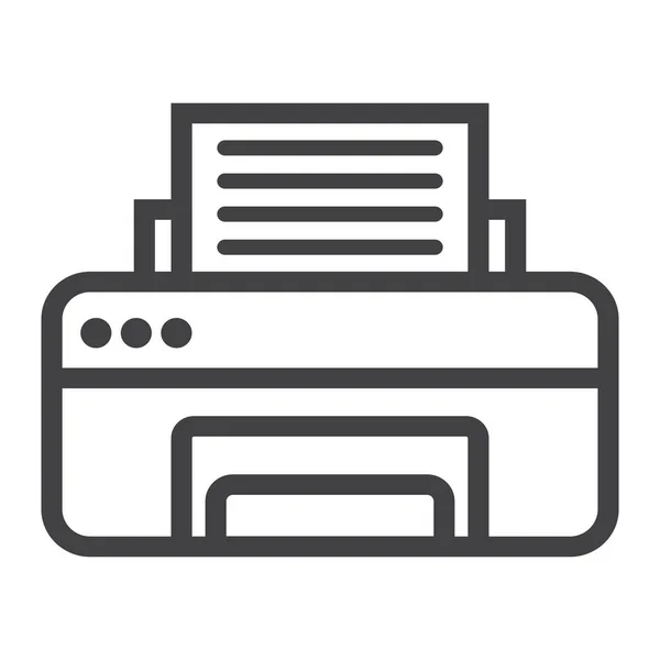 Druckerleitungssymbol, Fax und Büro, Vektor — Stockvektor
